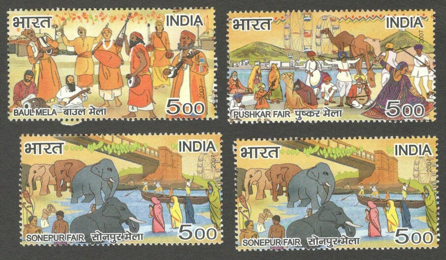 AOP India 2007 Fairs of India set of 4 MNH