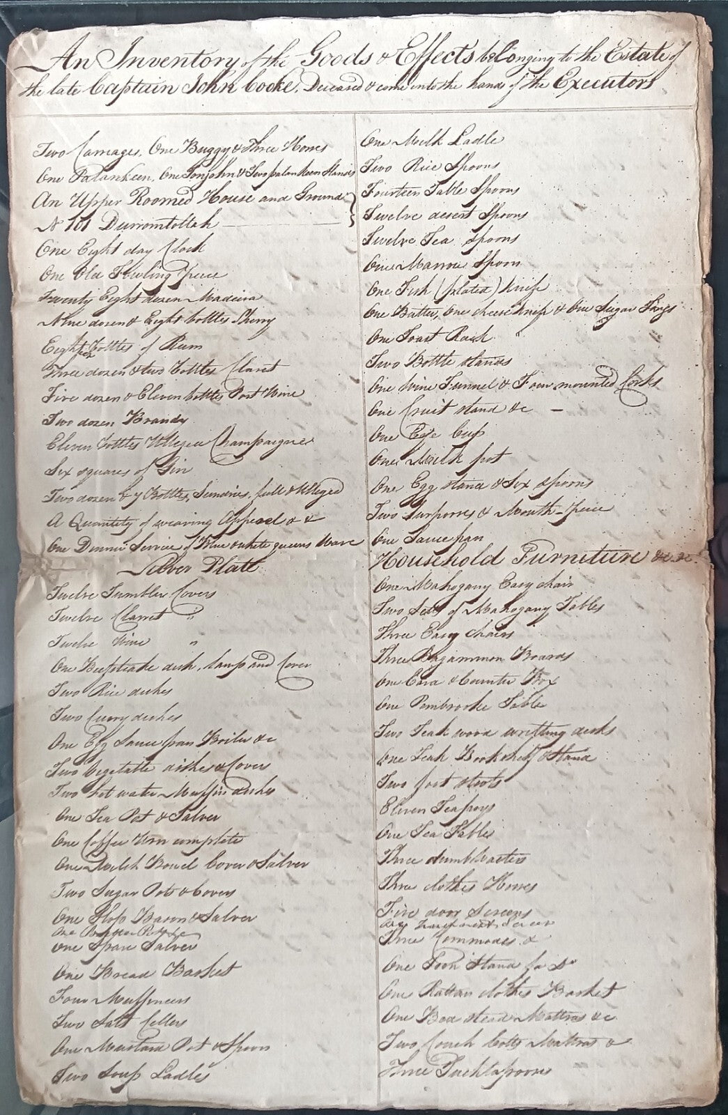 India King George IV 1828 Fort William, Calcutta 3 page document