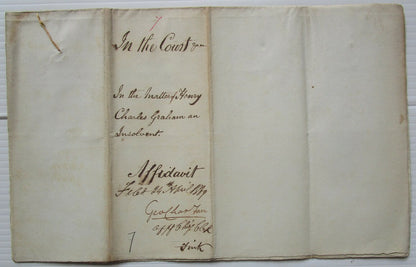 India QV 1869 HIGH COURT 2a & 3R lilac on 1869 document
