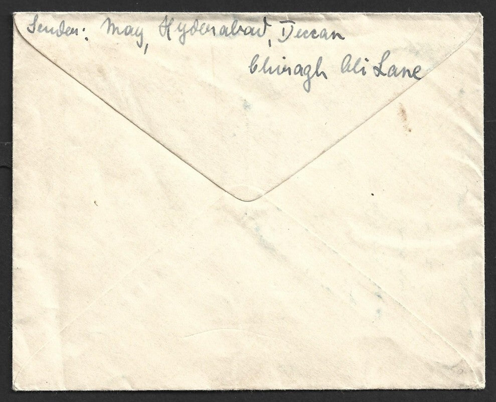 AOP India KGV 1a envelope uprated KGV 2a & KGVI 1/2a to Berlin, Germany