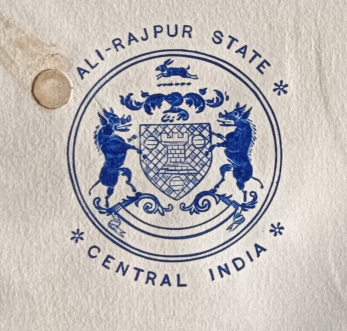 India 1939 Raja Alirajpura letter pledging himself & his Troops to the Emperor