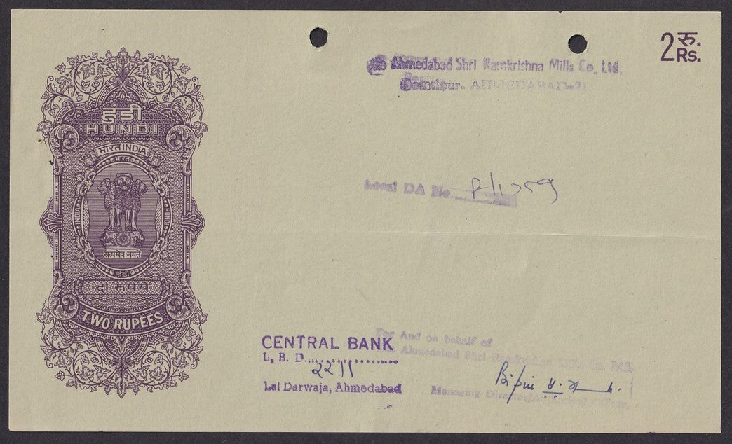 India collection of HUNDIES (promisory notes) (6)