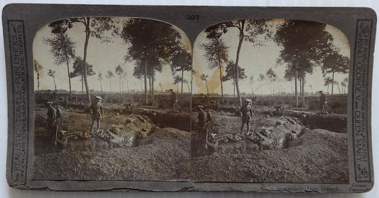 WWI India Army Stereo Communication Trench