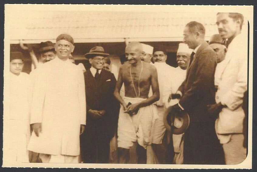 AOP India full back pictorial 50p Gandhi postal card GANDHI 