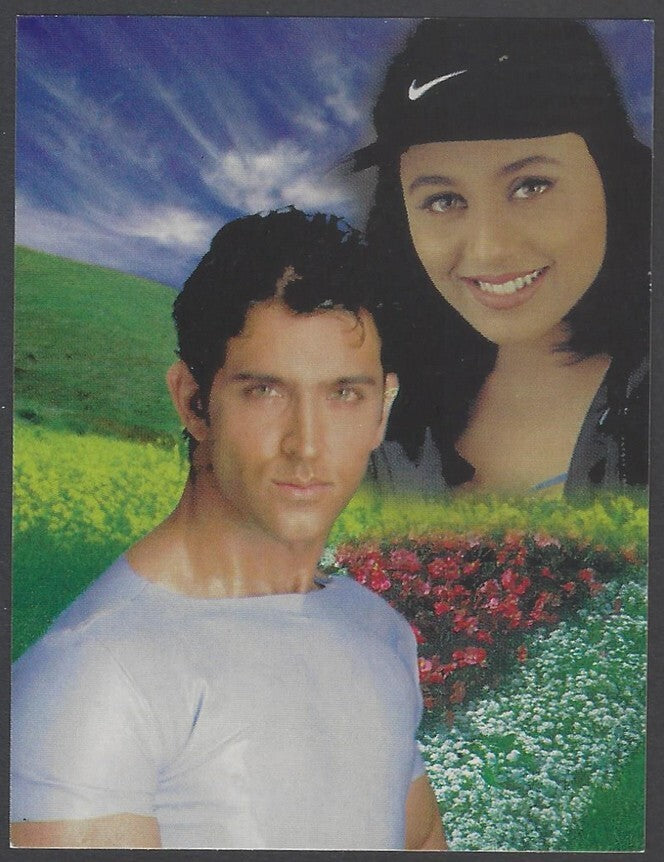 AOP2 India Bollywood 2001 Pocket Calendar - RANI MUKERJI & HRITHIK ROSHAN