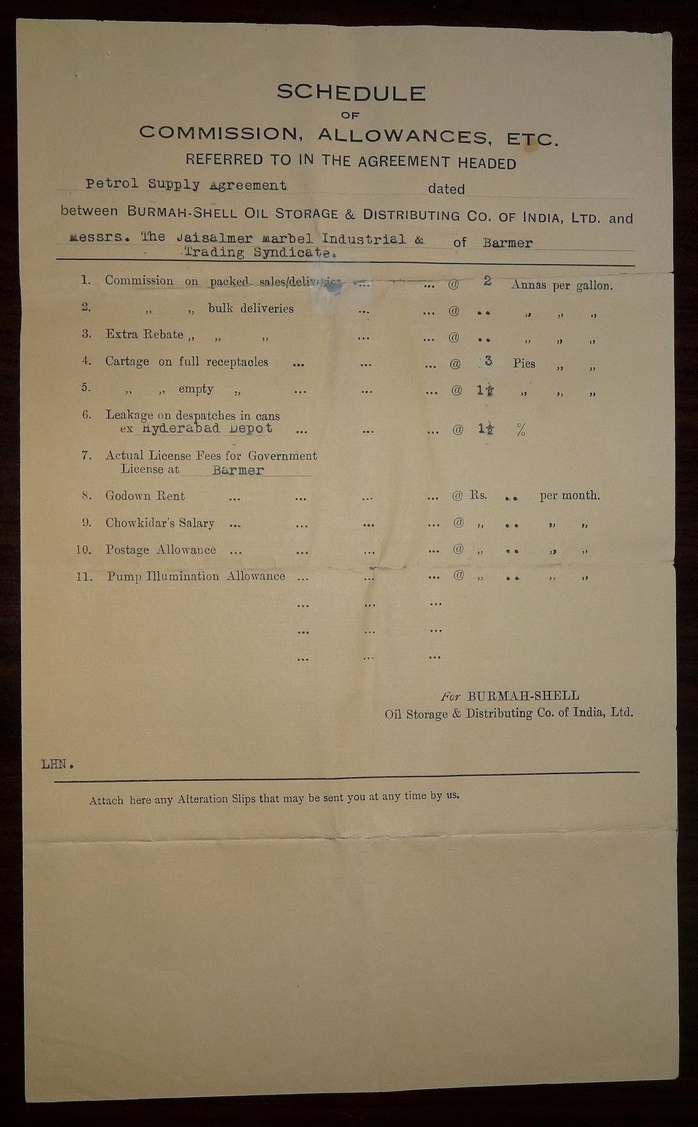 India KGV Sp Adh on Share Transfer 1R unrecorded by Barefoot or Mollah 1929 doc
