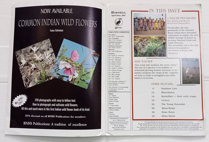 AOP India HORNBILL by THE BOMBAY NATURAL HISTORY SOCIETY April/June 2001