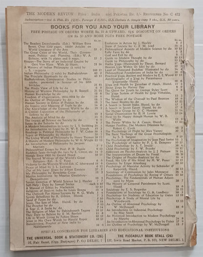 AOP India MODERN REVIEW Mar 1955 India South-East Asia and World Politics