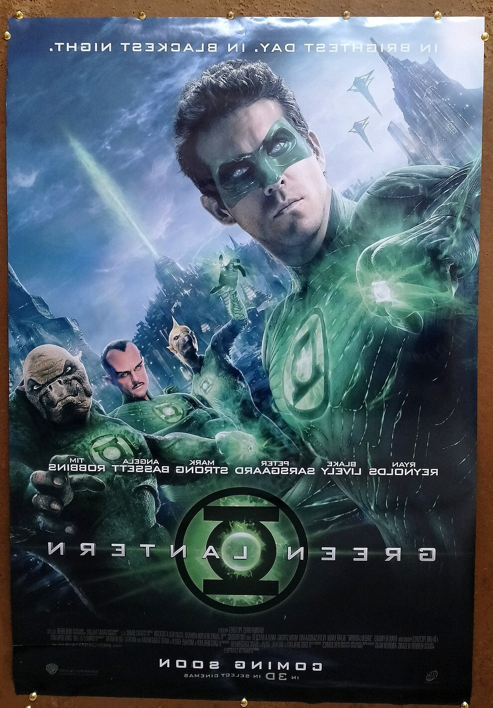2011 Green Lantern 1 sheet India poster (2 side printed) Ryan Reynolds