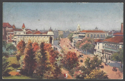 India BOMBAY vintage Art postcard Bombay from Watson Hotel