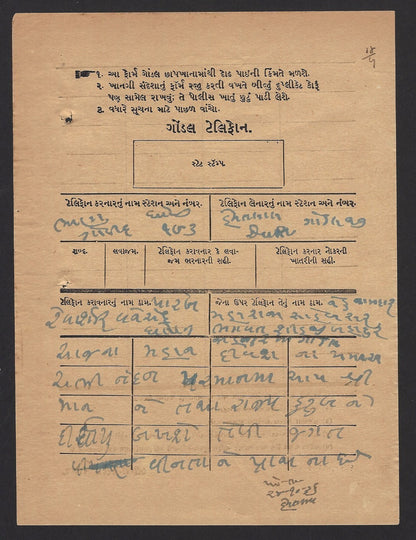 India GONDAL STATE TELEPHONE SERVICE Telegrams (2)