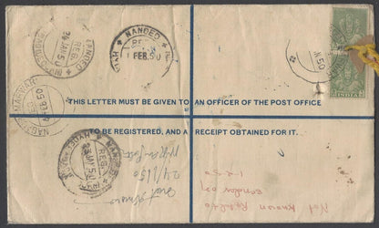 AOP India KGVI registered envelope usages (3)