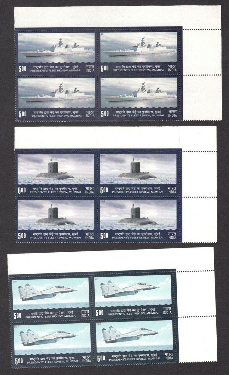 India 2011 BLOCKS OF FOUR Year pack / Year set MNH