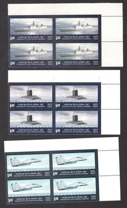 India 2011 BLOCKS OF FOUR Year pack / Year set MNH