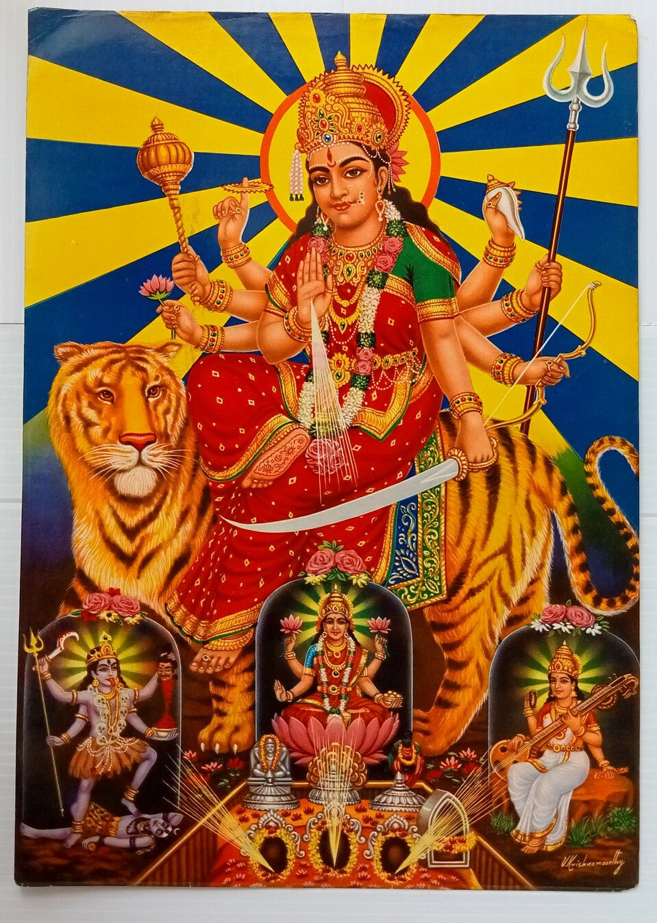 AOP India BHAGAWATI Hindu Goddess Poster 49cm x 32cm R