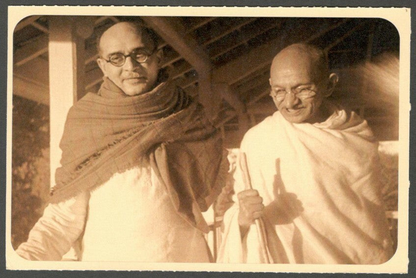AOP India full back pictorial 50p Gandhi postal card GANDHI 