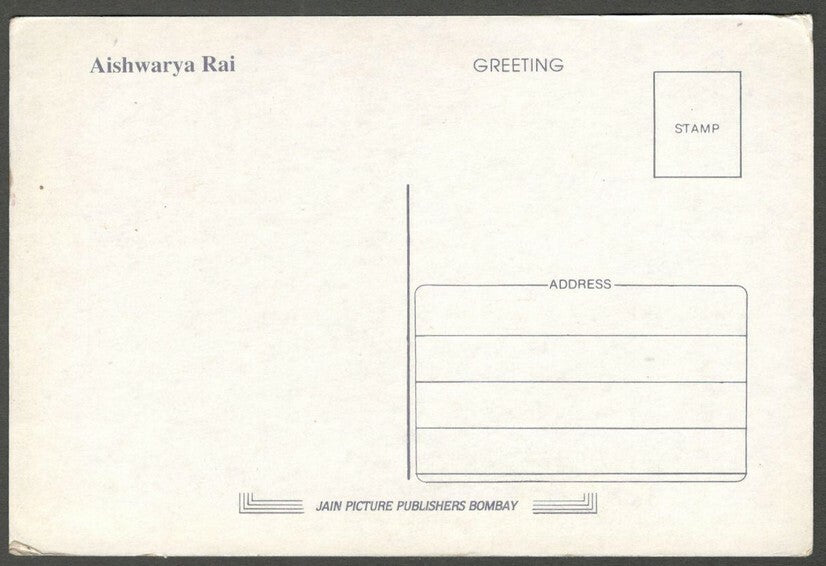 AOP India Bollywood AISHWARYA RAI vintage postcard 