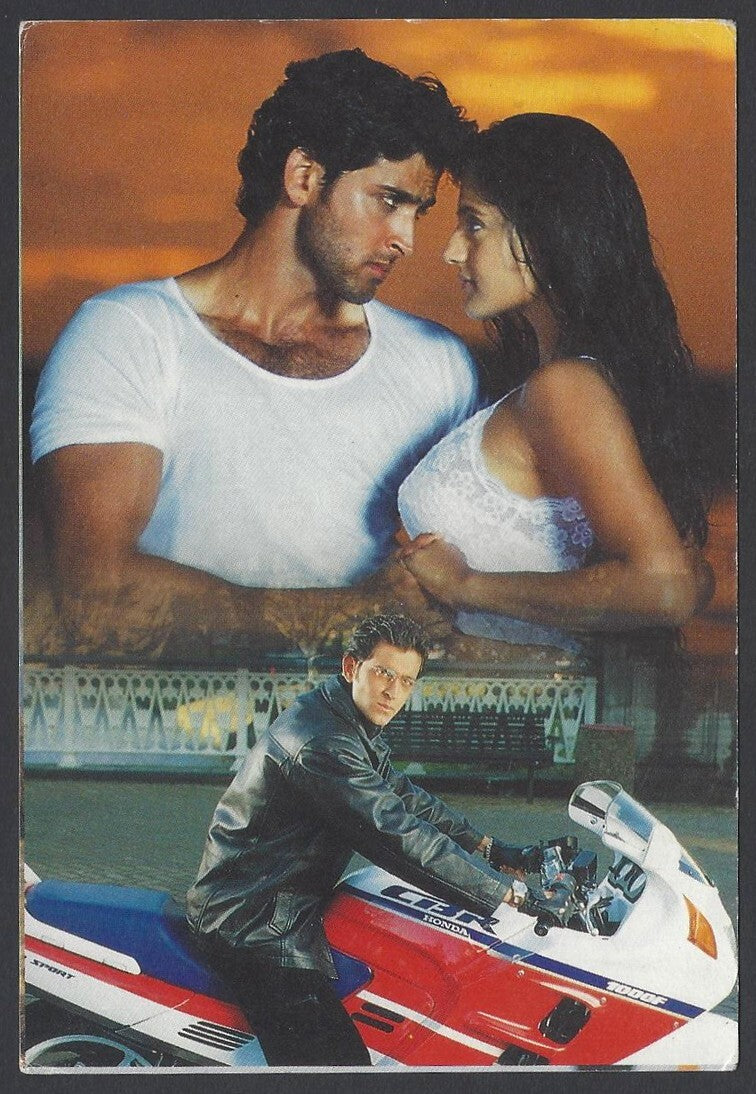 AOP India Bollywood vintage postcard - AMISHA PATEL & HRITHIK ROSHAN