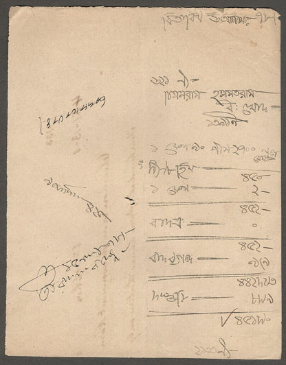 India QV revenue stamps on 1878-79 on promissory notes
