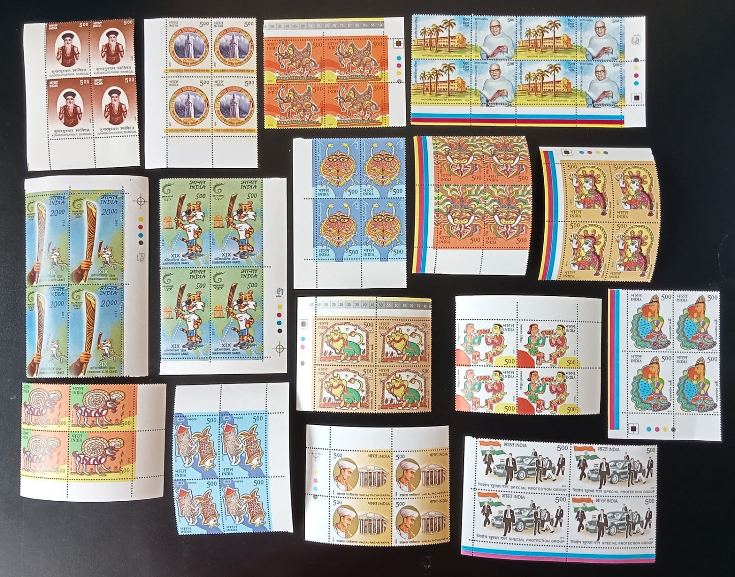 India 2010 Year Pack in blocks of 4 MNH (364 stamps)