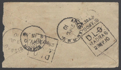 AOPIMT India 1910 DLO MADRAS cover