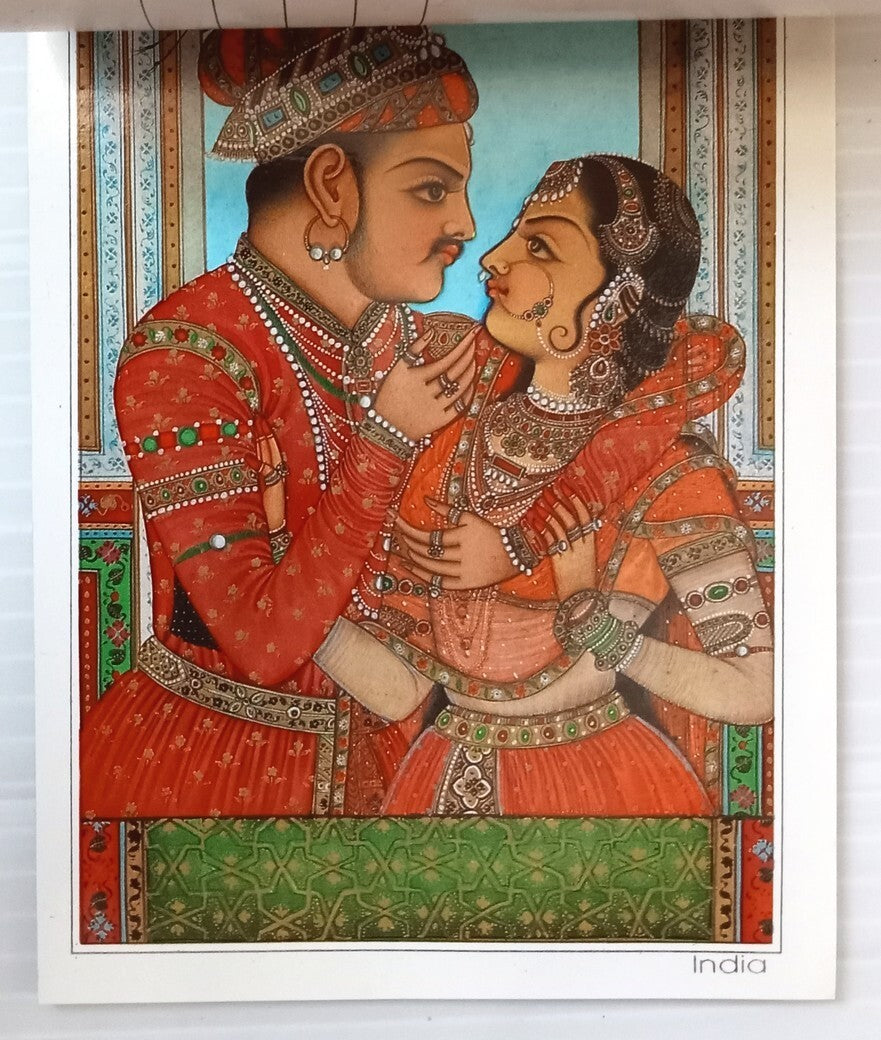 AOP India booklet of 10 postcards MINIATURE PAINTINGS