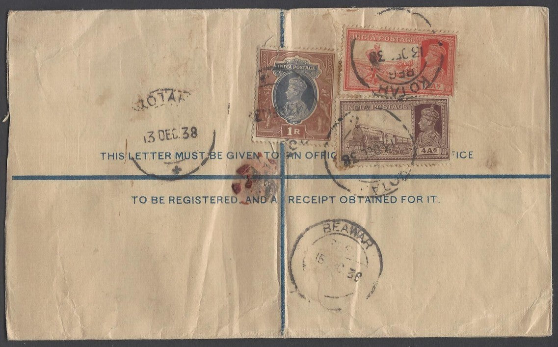AOP India KGV/KGVI registered envelope usages (7)