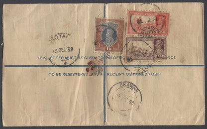AOP India KGV/KGVI registered envelope usages (7)