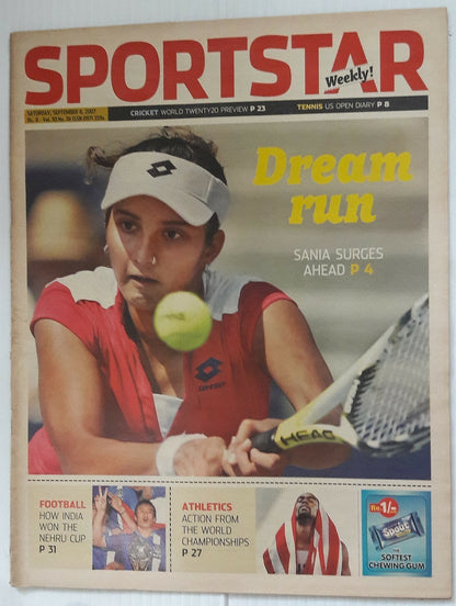 India Sportstar 2006-08 TENNIS cover issues 10” X 13” (5)