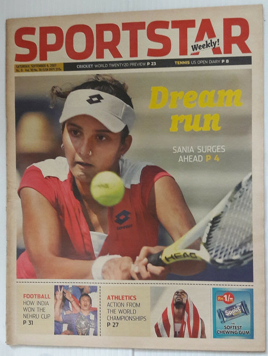 India Sportstar 2006-08 TENNIS cover issues 10” X 13” (5)