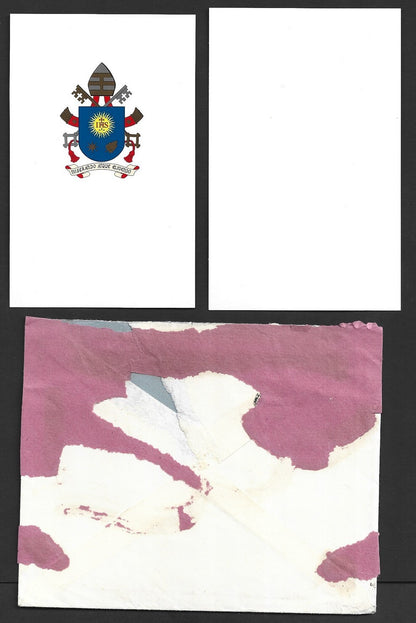 Vatican 1972 meter cover to India wi photos of 2 Popes wi facsimile signatures