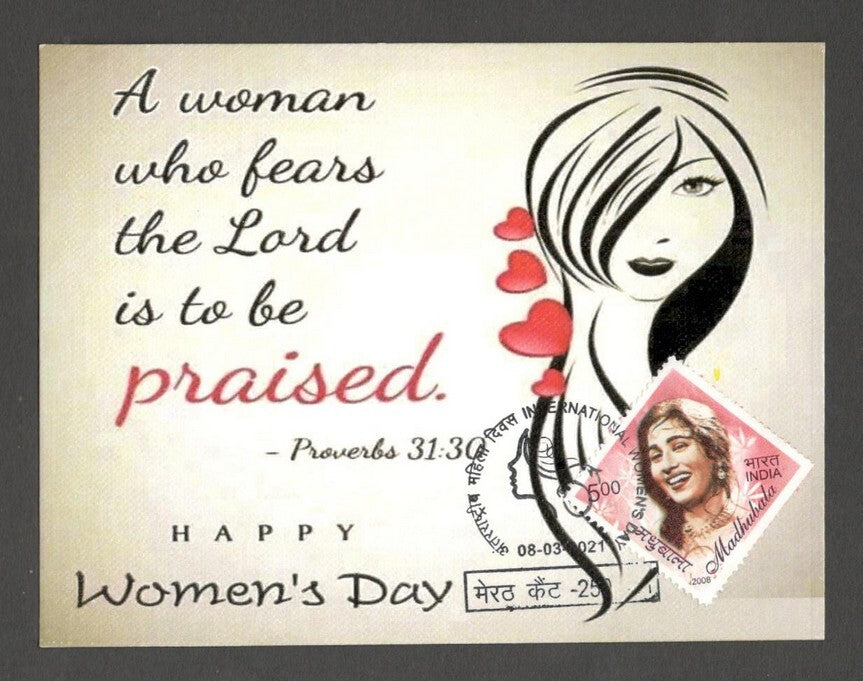 AOP India 2021 WOMEN'S DAY set of 6 special maxi cards with labels