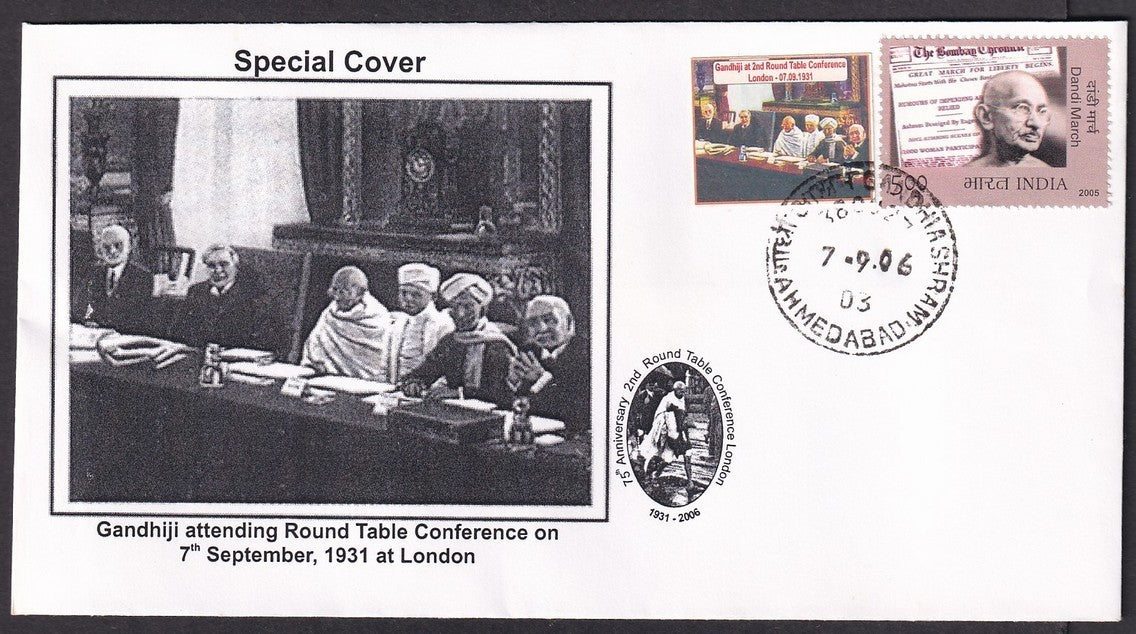 India 2006 Gandhi Events special covers with labels (3)