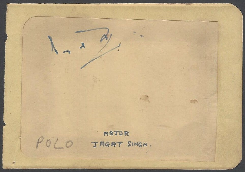 AOP India POLO Major Jagat Singh signed piece on autograph book page