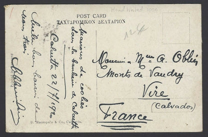 India Vintage postcard COOLIES –SHEDS CALCUTTA.