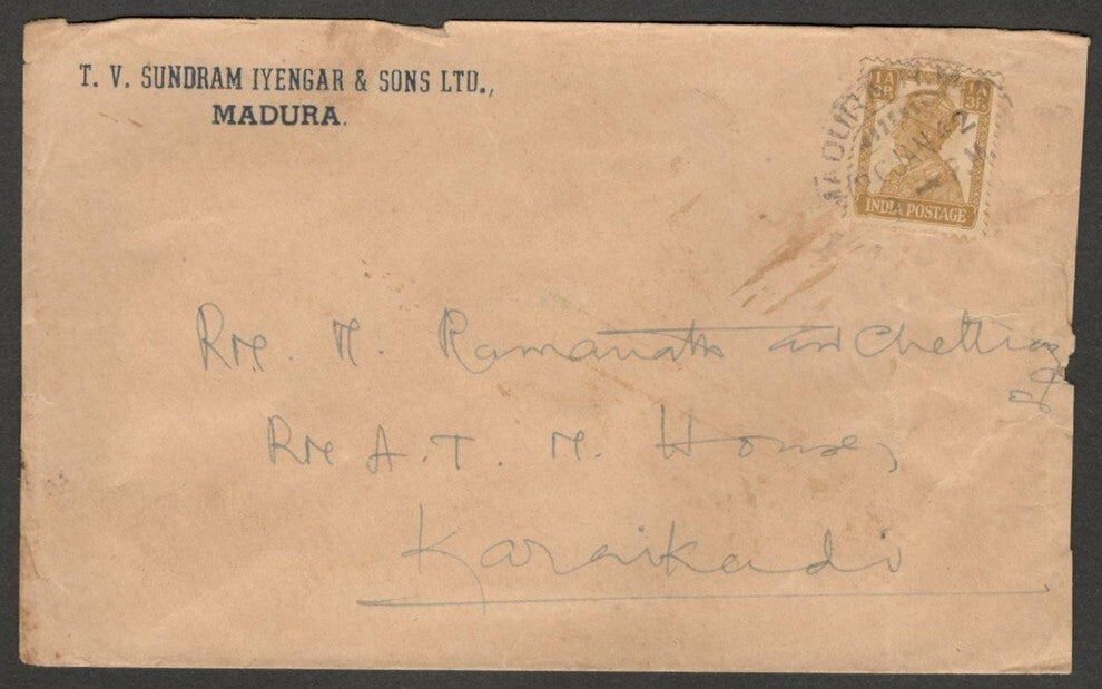 (AOP) India CHEVROLET logo on 1942 automobile dealer's cover