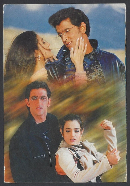 AOP India Bollywood vintage postcard - AMISHA PATEL & HRITHIK ROSHAN