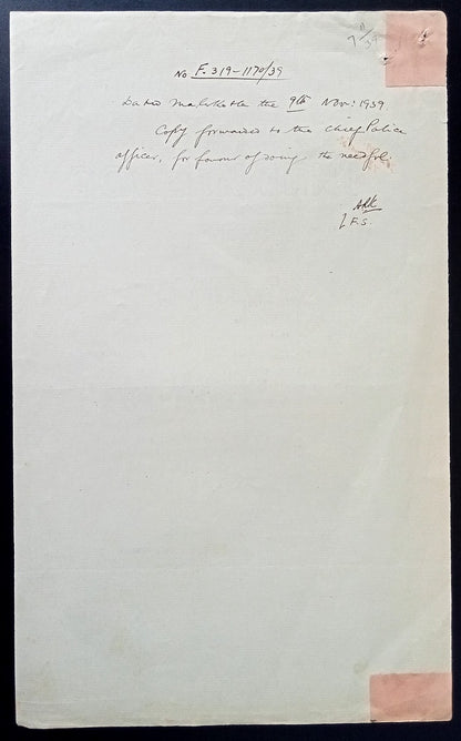 India WW2 1939 lookout notice for AWOL desterter from the Sikh Regiment