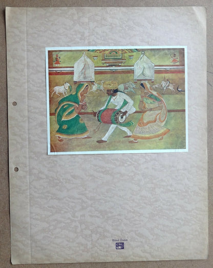 Ritual Dance by Kanu Desai vintage Art Print India