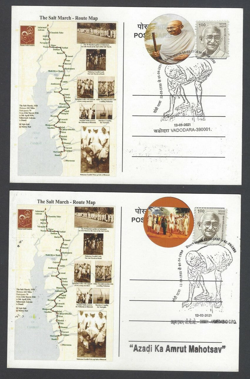 AOP India 2021 Dandi March commemoration special cards - set of 6