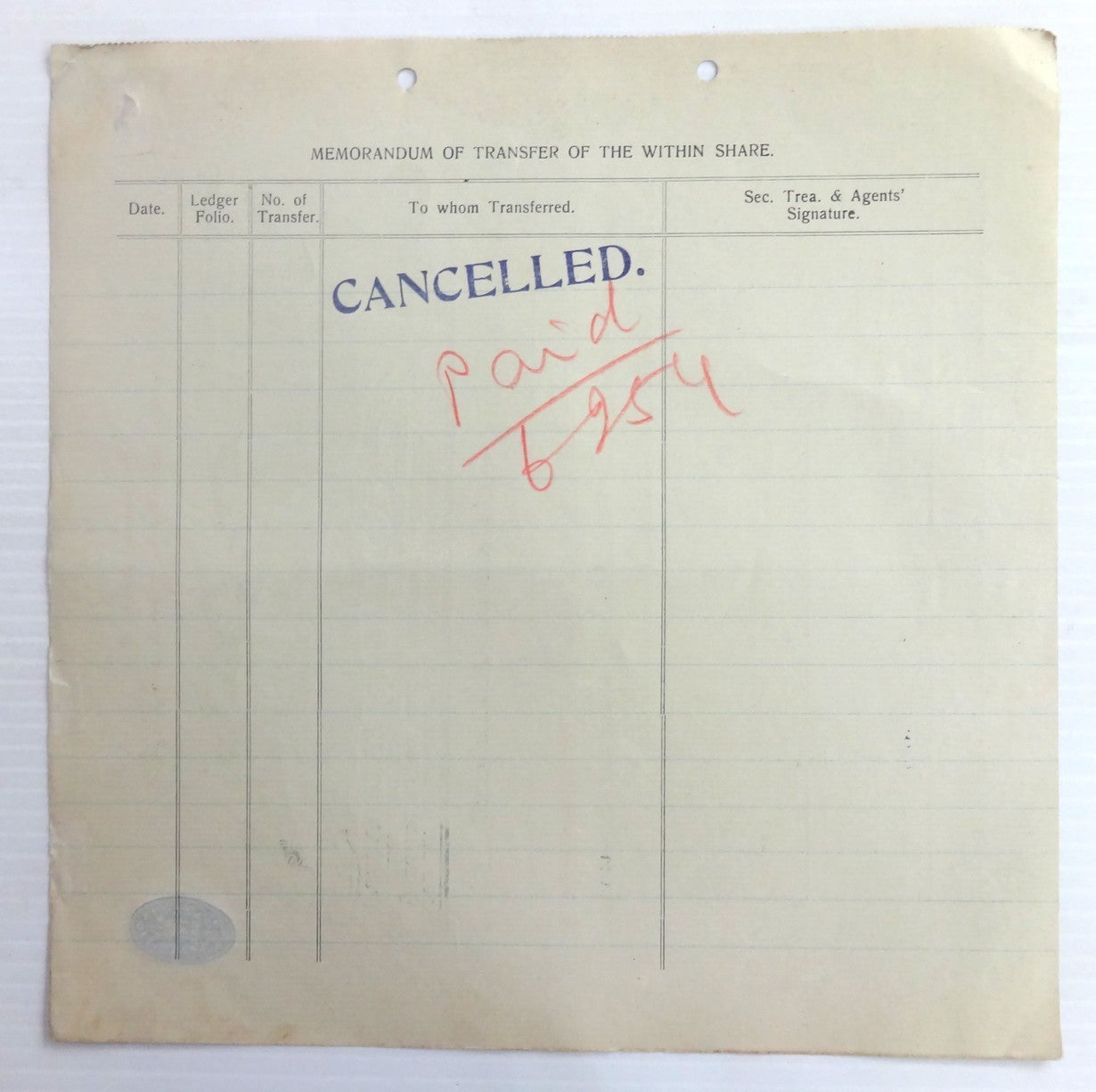 India 1939 Ajit Mills preference share A certificate