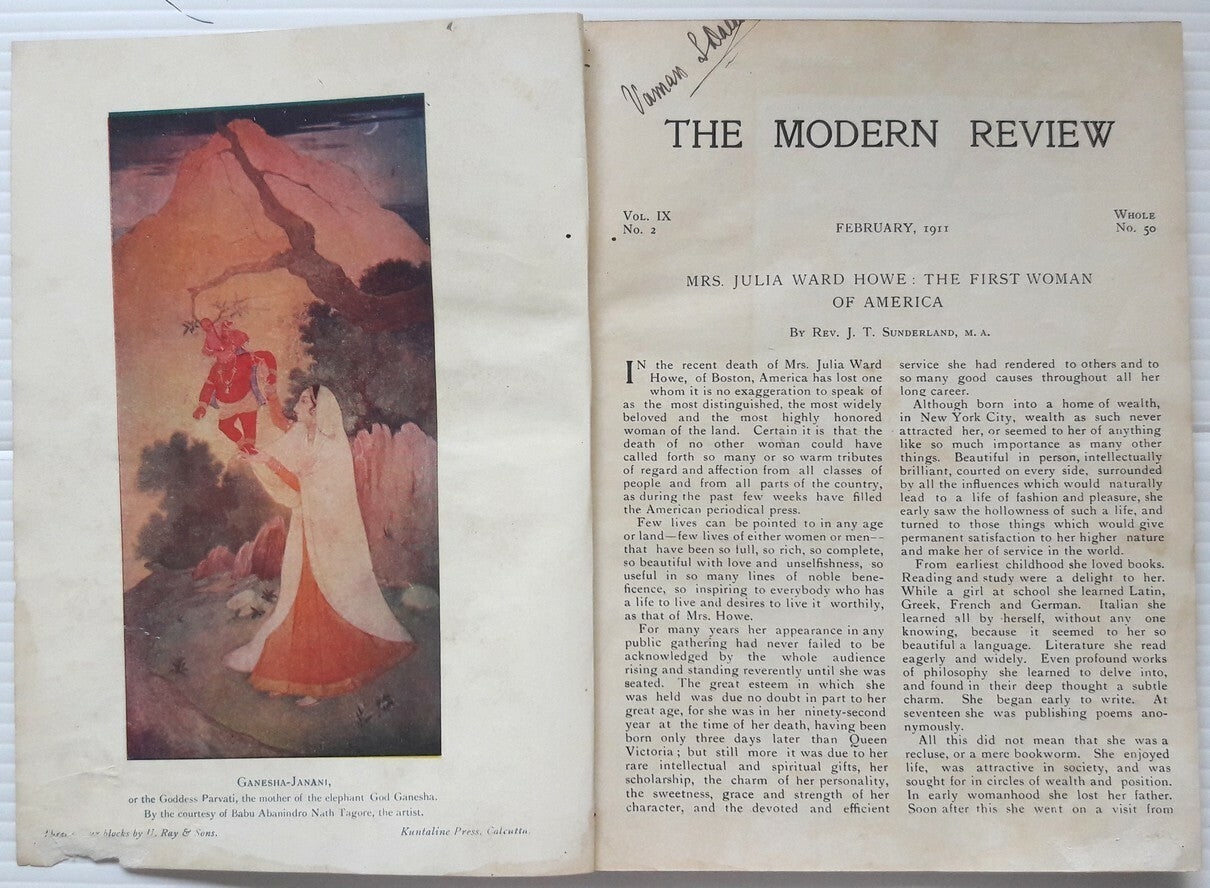 India Modern Review 1911 Tolstoy CF Andrews 5 plates etc SEE CONDITION
