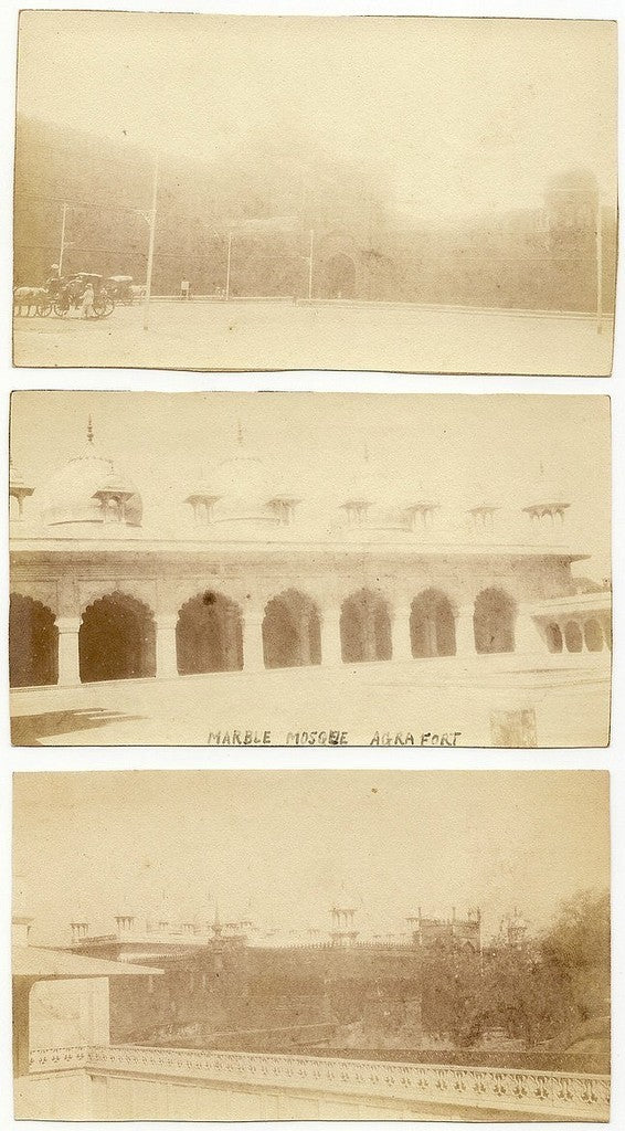 India 1880s albumins 2.5" x 4.25" Bombay & Agra x 6