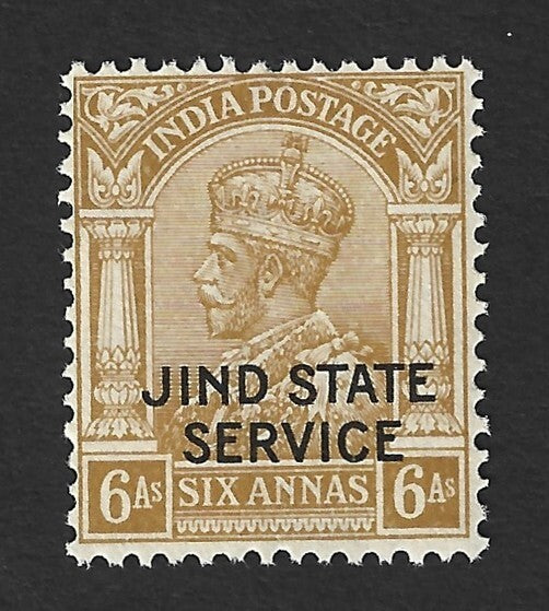 India Jind State KGV 1927-37 6a MNH. SG O55 £7