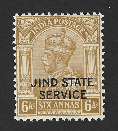 India Jind State KGV 1927-37 6a MNH. SG O55 £7
