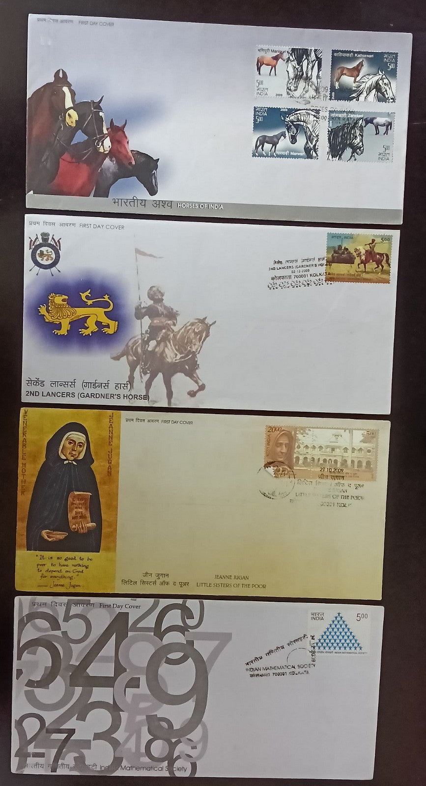 India 2009 First Day cover collection (33), many with unused brochures