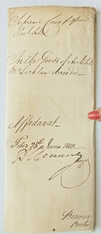AOP India 1818 Supreme Court,  Fort Williams, Calcutta 2 page document