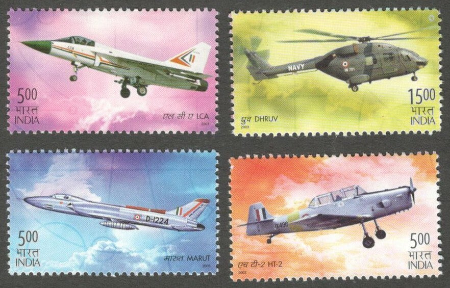 AOP India 2003 Aero India Centenary Years of Man's First Flight set of 4 MNH