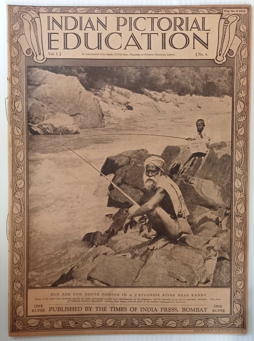 INDIAN PICTORAL EDUCATION 1929.30 Vol.1 No.4 Rivers, Simla Rail, Ceylon, Khyber