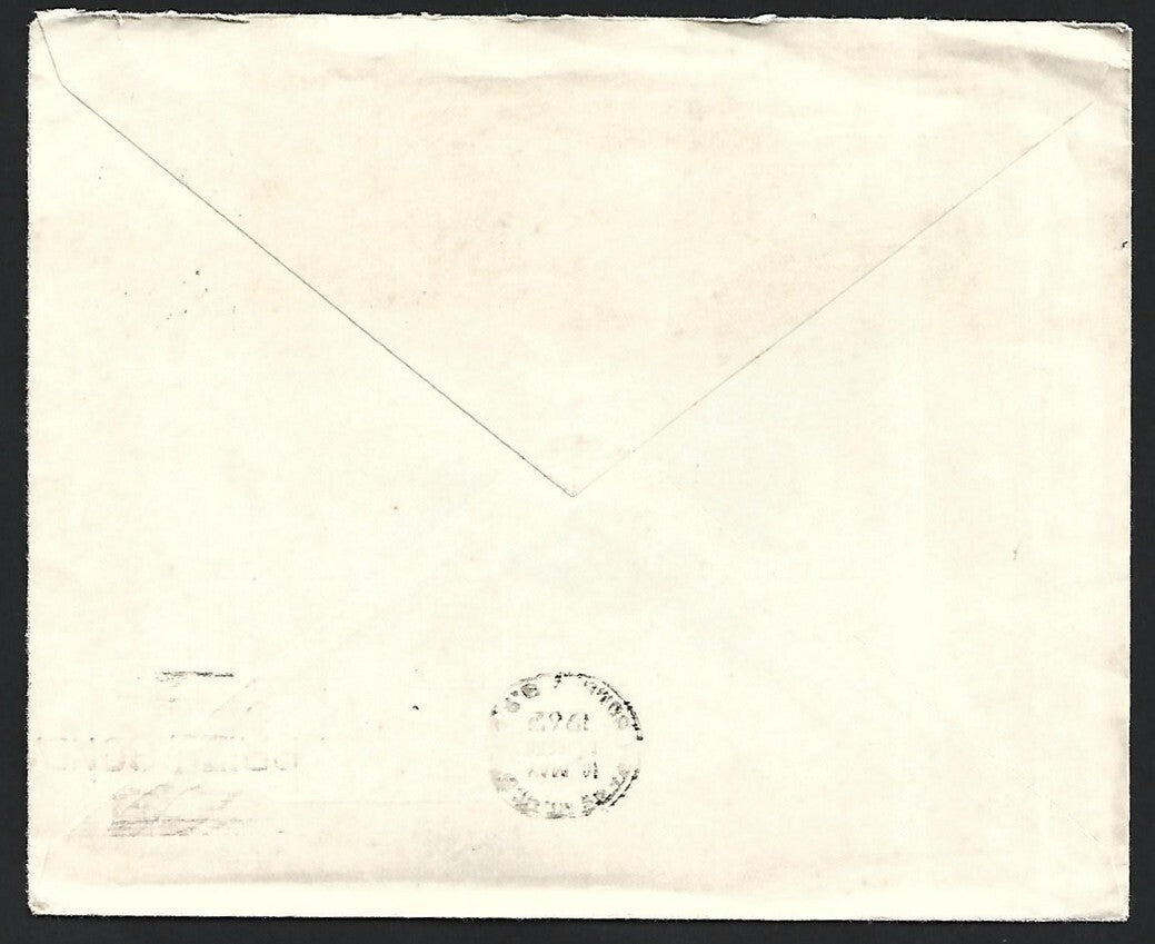 France 1962 cover to India